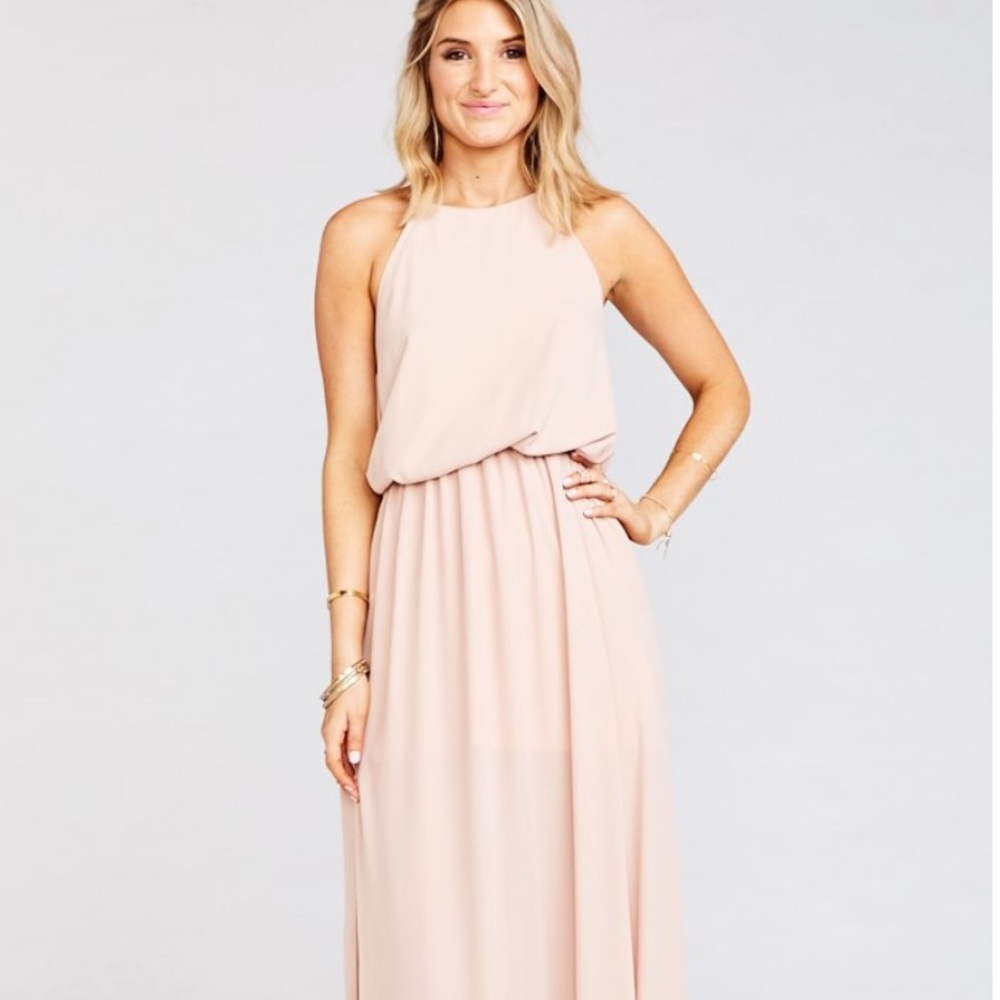 Show Me Your Mumu Heather Halter Dress Large